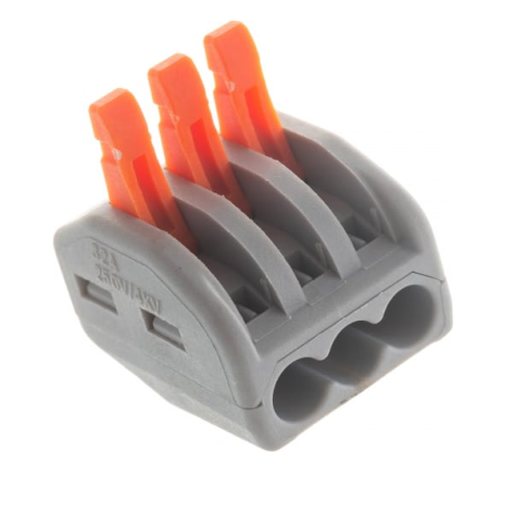 Изображение товара Многоразовая клемма Rexant 07-5253-4 для до 3 проводников, 32 А