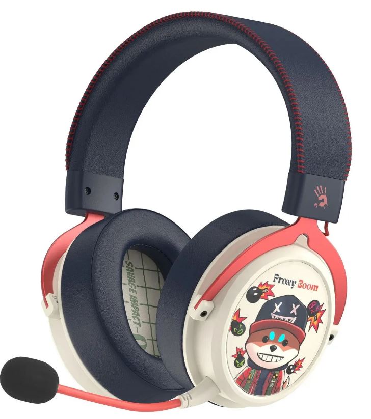 

Гарнитура A4Tech Bloody MR595 Proxy Boom бежевая/черный мониторные BT/Radio оголовье (2000430), Bloody MR595 Proxy Boom
