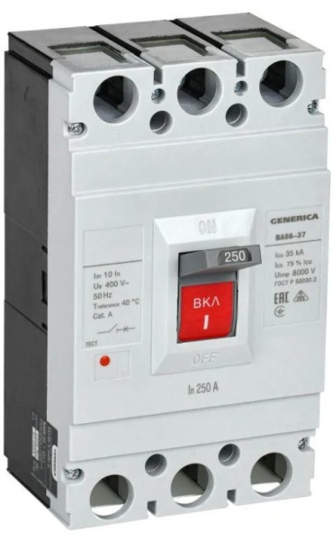 Изображение товара Автоматический выключатель в литом корпусе GENERICA SAV40-3-0250-G