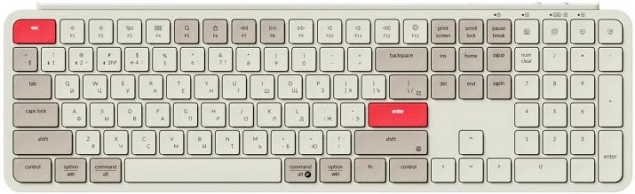 

Клавиатура Wireless Keychron B6 Pro B6P-K13 ультратонкая, 109 клавиш, ножничные переключатели, цвет Retro Red, B6 Pro