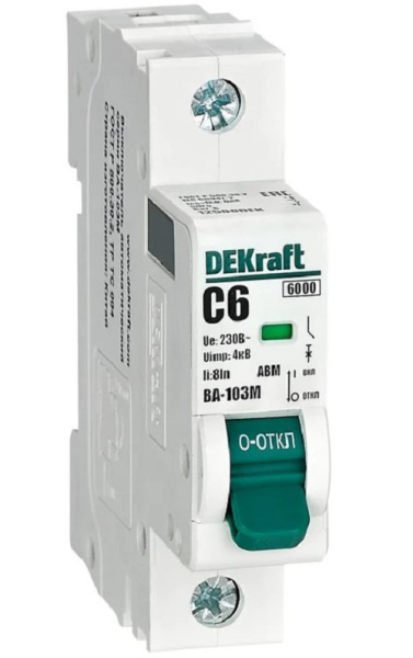 Изображение товара Автоматический выключатель DEKraft 12500DEK для защиты электрических цепей