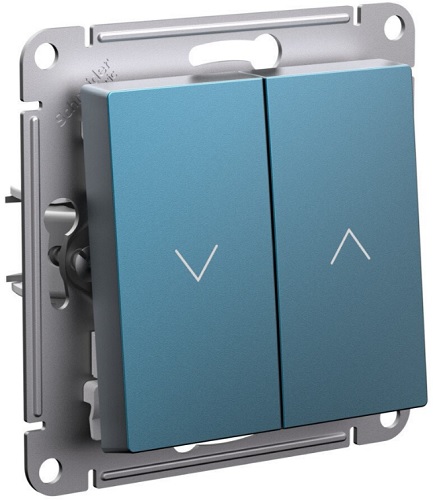 

Выключатель двухклавишный для жалюзи Systeme Electric ATN000819 AtlasDesign 2х сх.4, 10А, мех., Изумруд, ATN000819