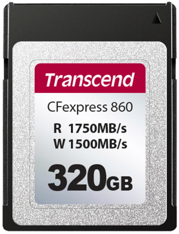 

Карта памяти 320GB Transcend TS320GCFE860 CFExpress Card Gen3x2, SLC mode, TS320GCFE860