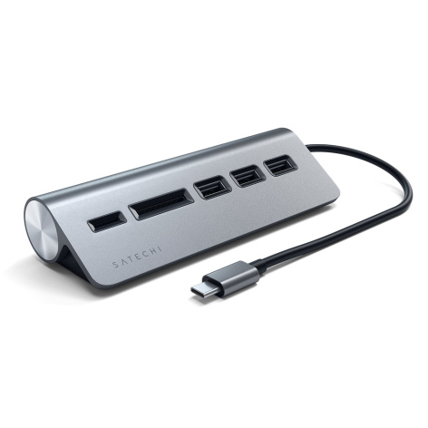 Изображение товара Концентратор Satechi Type-C Aluminum USB Hub и кардридер SD MicroSD высокоскоростной