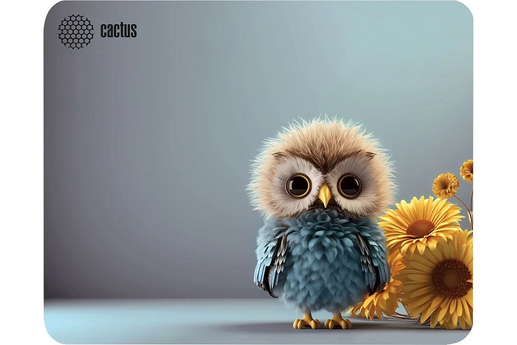 

Коврик для мыши Cactus CS-MP-D12M Owl gray 300x250x3мм, CS-MP-D12M