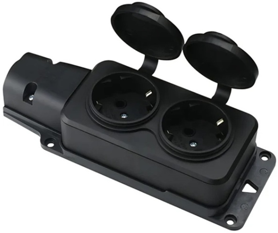 Изображение товара Колодка удлинителя Filum FL-SB-2EU-IP44-BK