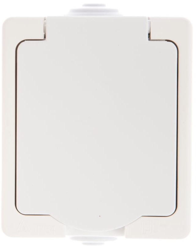 

Розетка UNIVersal 5563286 Аллегро, 16А с защ. крышкой защ. шторки с заземл. IP54 белая, 5563286