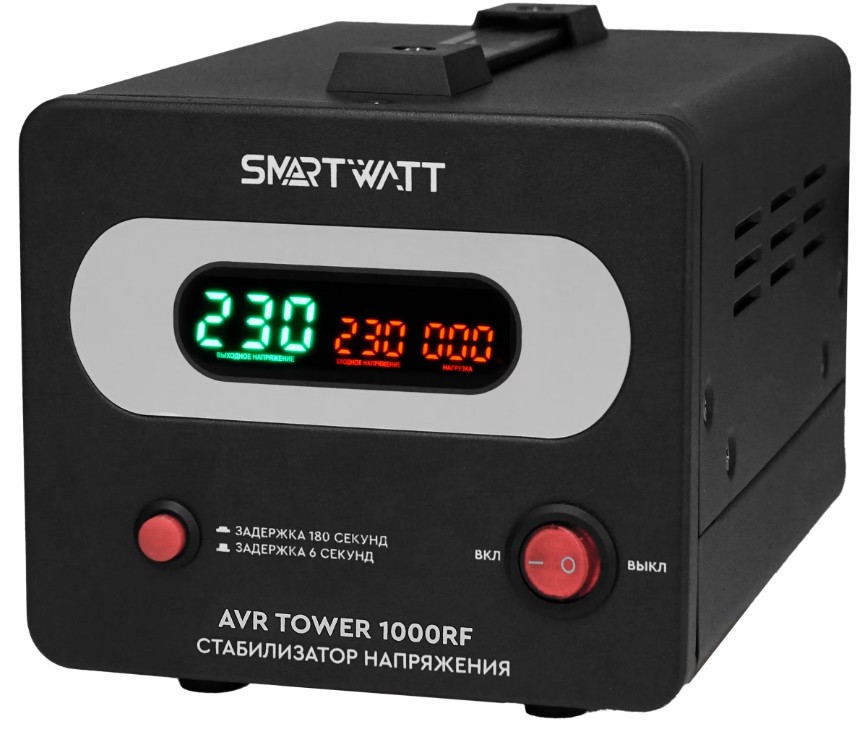

Стабилизатор напряжения SmartWatt AVR TOWER 1000RF 4512020370002 напольный, AVR TOWER 1000RF
