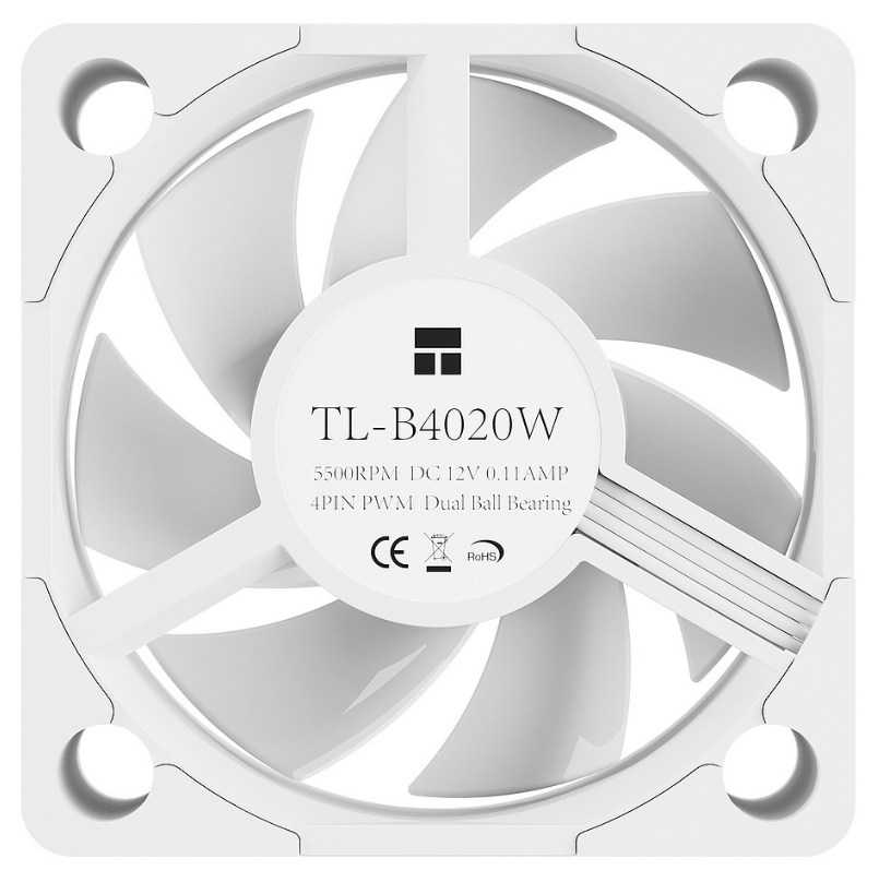 

Вентилятор для корпуса Thermalright TL-B4020W 40mm, 5500rpm, 24dBa, TL-B4020W