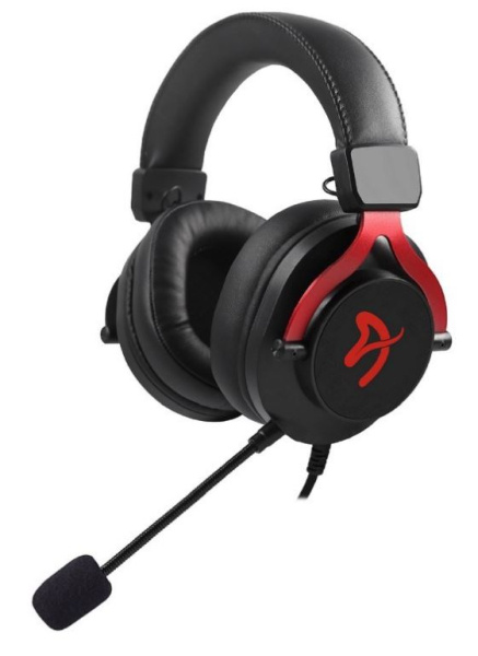 Изображение товара Гарнитура Arozzi ARIA проводные накладные наушники с микрофоном черно-красные