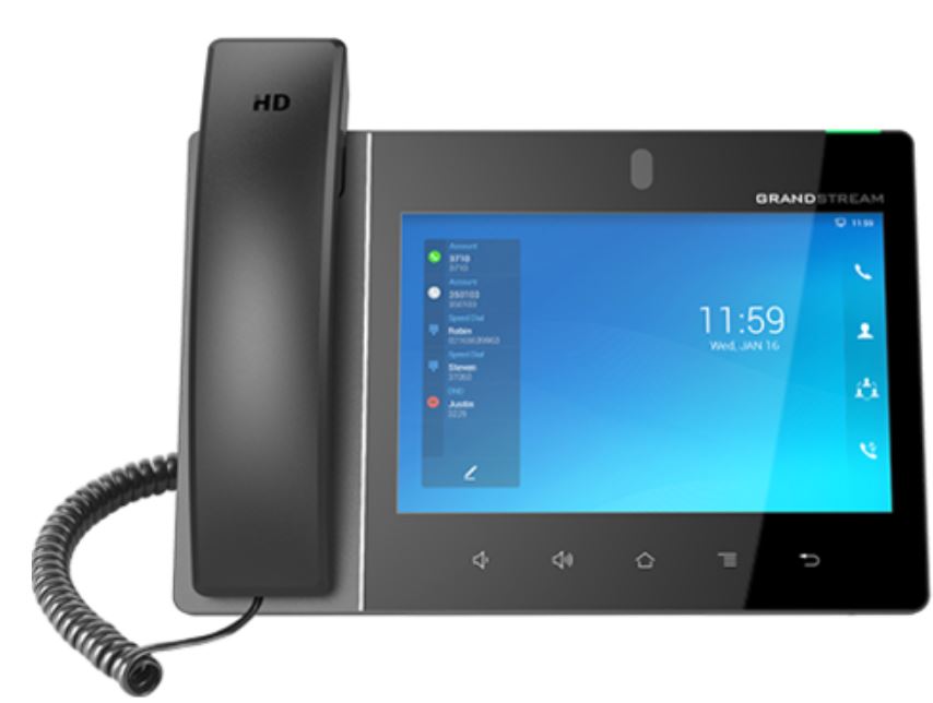 

Видеотелефон Grandstream GXV3480 IP, 16 SIP аккаунтов, 16 линий, 8" (1280×800) мультитач экран, PoE, (1GbE)Gigabit Ethernet, Wi-Fi 6, BT 5.0, Android, GXV3480