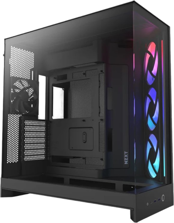 

Корпус eATX NZXT H9 Flow RGB CM-H92FB-R1 черный, без БП, боковая панель из закалённого стекла, 2*USB 3.2, USB Type-C, H9 Flow RGB