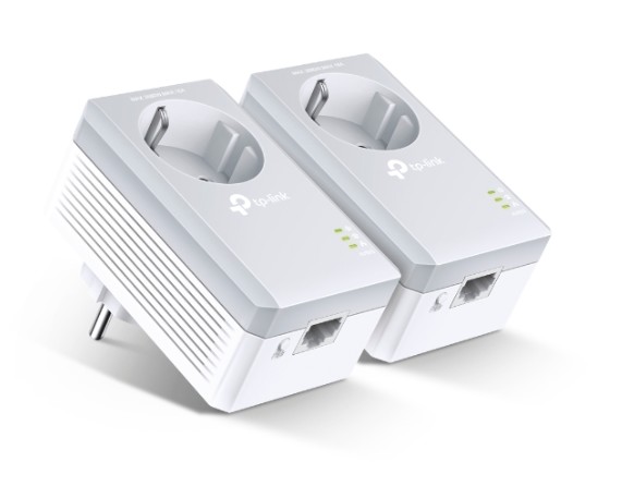 

Комплект TP-LINK TL-PA4010P KIT адаптеров Powerline со встроенной розеткой AV600, TL-PA4010P KIT