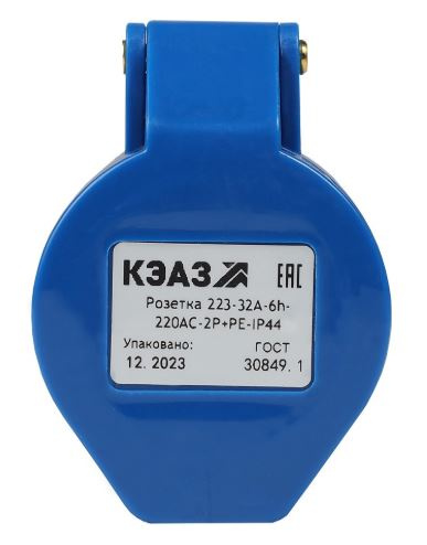 Изображение товара КЭАЗ 222744 - кабельная розетка, 230 В, 16 А