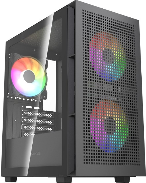

Корпус mATX Powercase Mistral SM05 ARGB без БП, черный, боковая панель из закалённого стекла, USB 3.0, 2*USB 2.0, Mistral SM05 ARGB