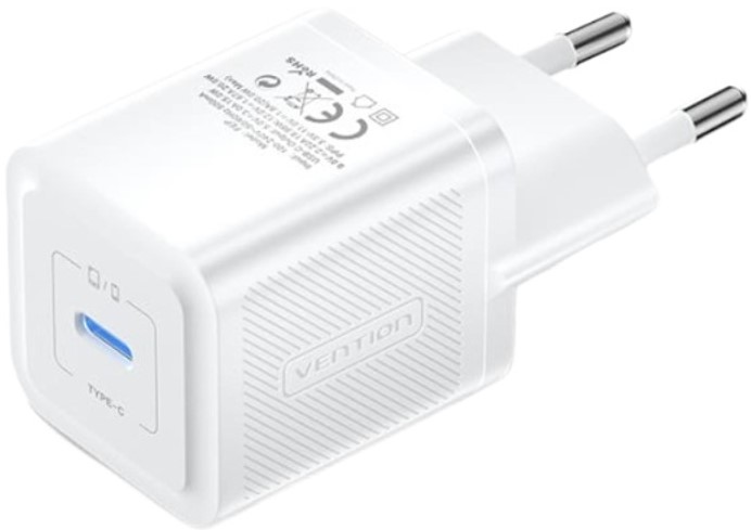 

Зарядное устройство сетевое Vention FEPW0-EU Сетевое зарядное устройство Vention на 1 порт USB С GaN 20W Черный, FEPW0-EU