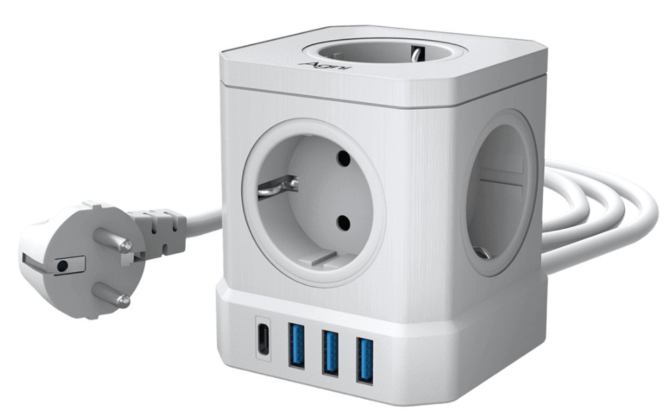 

Сетевой фильтр AGNI TP-VE4U5E-C-2m-white 5 розеток, 16А, 4000Вт, 220-250В, 2 м, 3x1,5mm2, 3*USB, Type-C, белый, TP-VE4U5E-C-2m-white