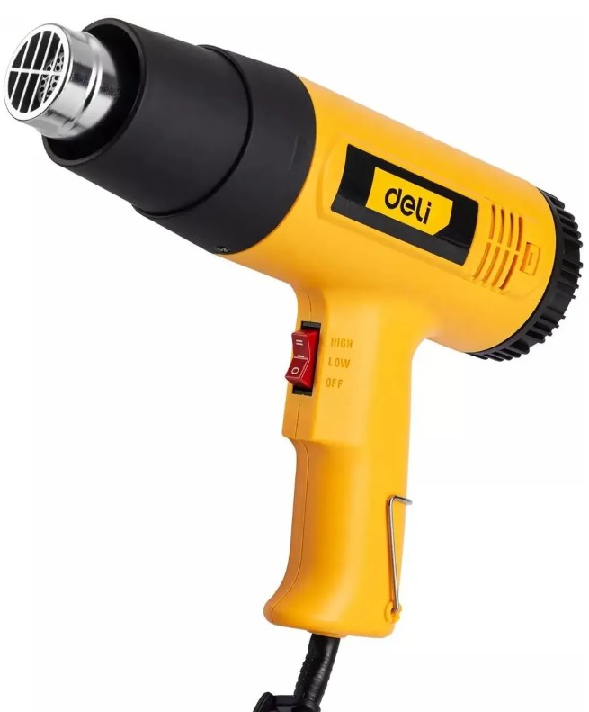 

Фен Deli DL5200 технический (1600Вт, рабочая температура 400/590 град.), DL5200