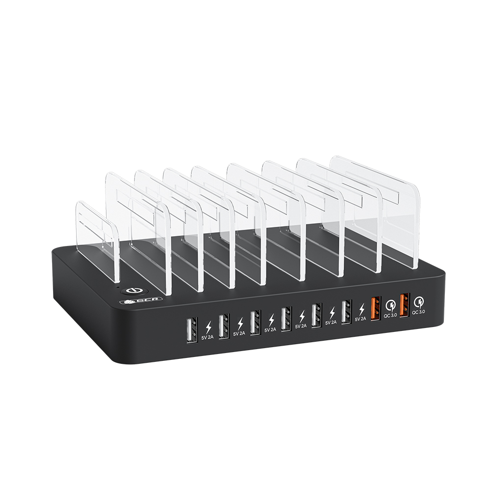 

Зарядное устройство сетевое GCR GCR-8PAUSB на 8 USB порта, черный, GCR-8PAUSB