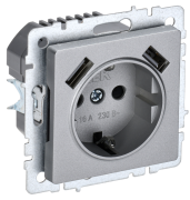 фото Розетка с заземлением IEK BR-R14-16-U21-D31-K47