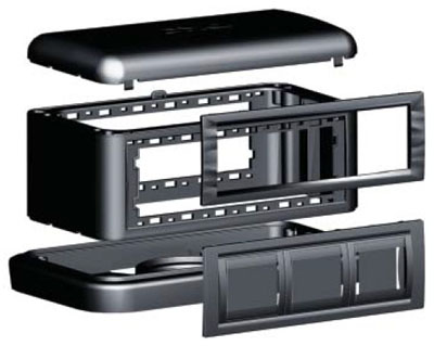 

Башенка DKC 09090 напольная BUS, 12 модулей, черная, "In-liner Front", 09090