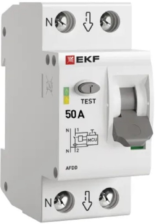 

Устройство защиты от дугового пробоя EKF afdd-2-50-pro УЗДП 1P+N 50А PROxima, afdd-2-50-pro