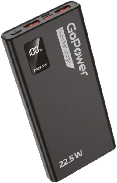 Изображение товара Внешний аккумулятор GoPower PB03-20 20000mAh с двумя USB и Type-C портами