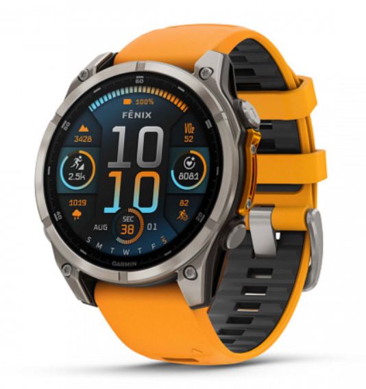 

Часы Garmin Fenix 8 010-02904-11G 47mm AMOLED Saph Graphite DLC Titanium Spark Orange-Graphit Sln, Fenix 8