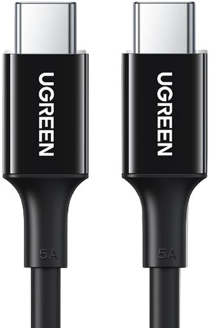 

Кабель UGREEN US300 80371_ Type-C Male/Type-C Male 2.0, ABS Shell 5A Current, 1м, black, US300