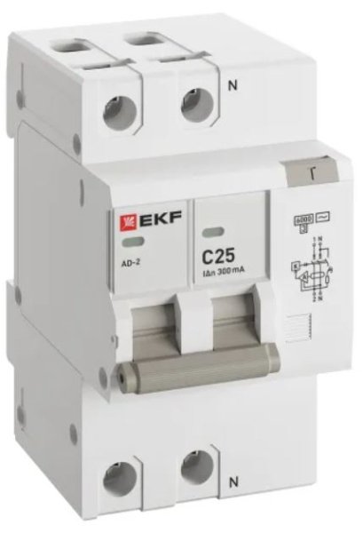 Изображение товара Автомат дифференциальный EKF PROxima DA2-6-25-300-pro