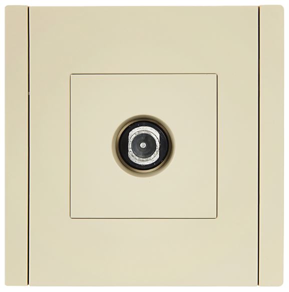 

Розетка телевизионная проходная IEK FP-A10-P-K10 FORTE&PIANO FP429 ваниль, FP-A10-P-K10