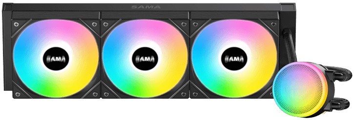 

Система охлаждения жидкостная SAMA L60 LGA1851/1700/1200/115X/AM4/AM5 (3*120mm, 82.79CFM, 29dBA, 2000rpm), L60