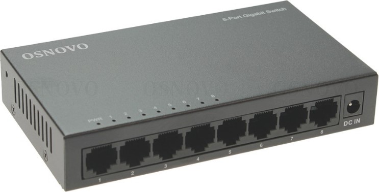 

Коммутатор неуправляемый OSNOVO SW-8F Fast Ethernet 8*FE (10/100Base-TX), Auto MDI/MDIX, грозозащита 2кВ, БП DC12V(1A), SW-8F