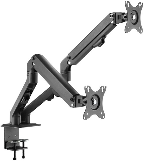 

Кронштейн Ultramounts UM729 для мониторов, черный 17"-27" макс.7кг крепление к столешнице, поворот и наклон, UM729