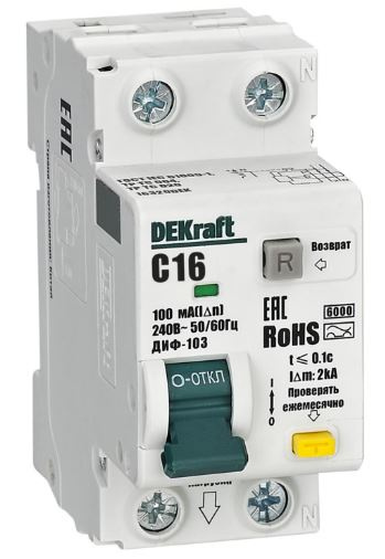 Изображение товара Автомат защиты электросети DEKraft 16320DEK надежное устройство для защиты