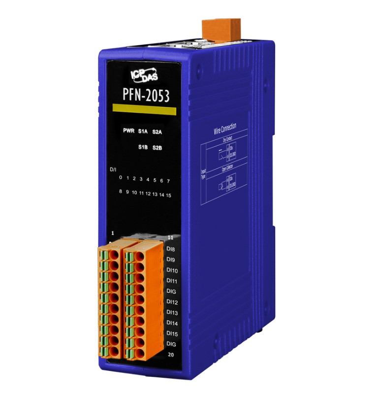 

Модуль ICP DAS PFN-2053 CR PROFINET I/O Module (Dry contact Non-Isolated 16-ch DI) (RoHS), PFN-2053 CR