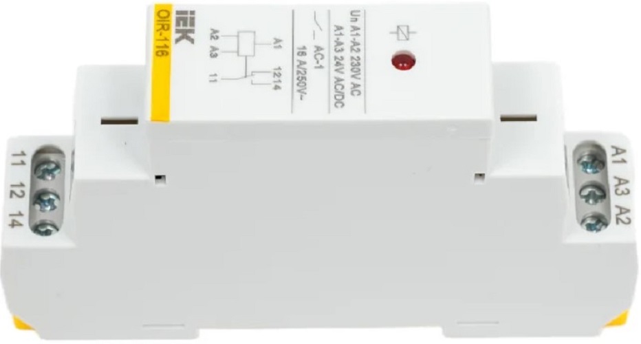 

Реле промежуточное IEK OIR-116-AC230V OIR 1 конт. 16А 230В AC, OIR-116-AC230V