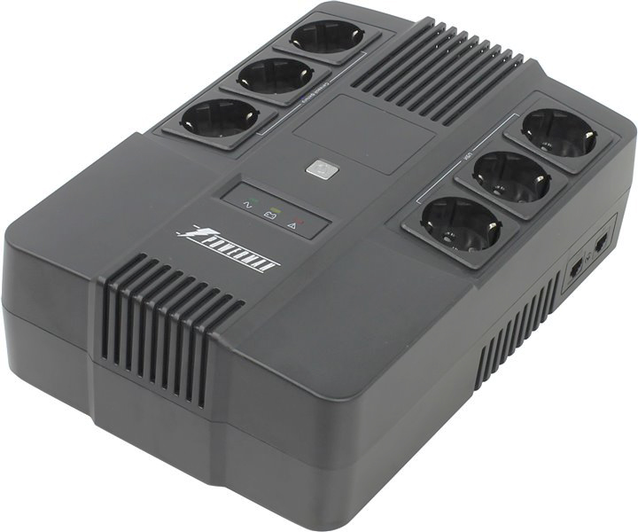 

Источник бесперебойного питания Powerman Brick 600 600VA/360W, 220V, Out: 6xShuko outlets, Brick 600