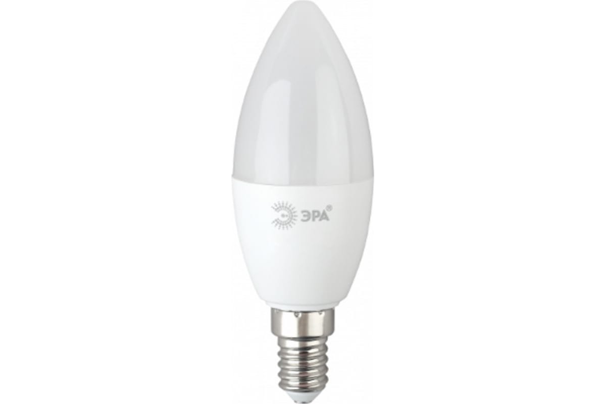 

Лампа светодиодная ЭРА Б0045337 LED B35-10W-865-E14 R (диод, свеча, 10Вт, хол, E14), Б0045337