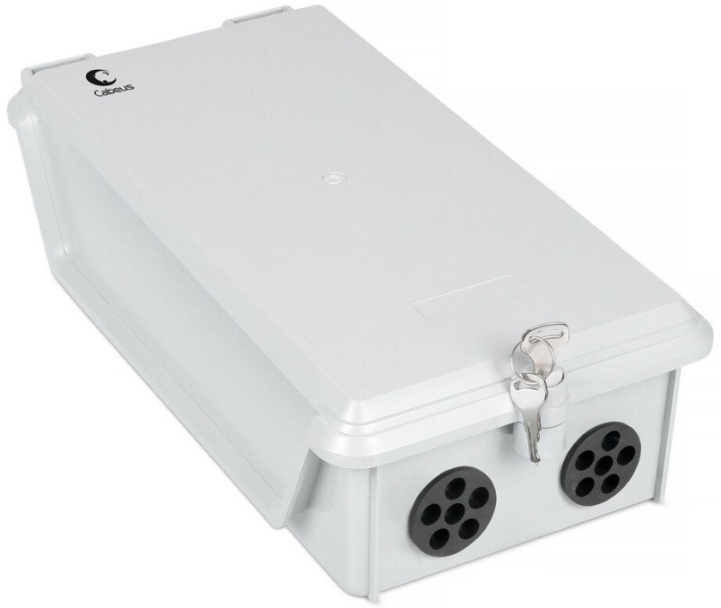 

Коробка распределительная Cabeus O-DB-100P (OUT) на 100 пар, 350х190х95 мм, IP 54, для улицы, O-DB-100P