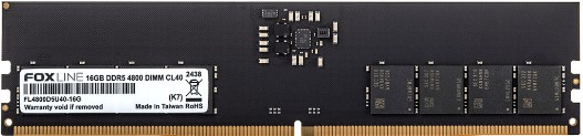 

Оперативная память DDR5 32GB Foxline FL4800D5U40S-32G 4800MHz CL40, FL4800D5U40S-32G