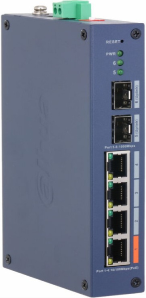 Изображение товара Коммутатор PoE Dahua DH-CHS4206-4ET-60