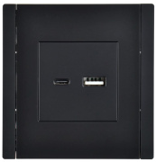 фото Розетка USB IEK FP-U22-D31-K02