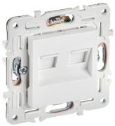 фото Розетка компьютерная двойная  IEK SK-K20-2-K01