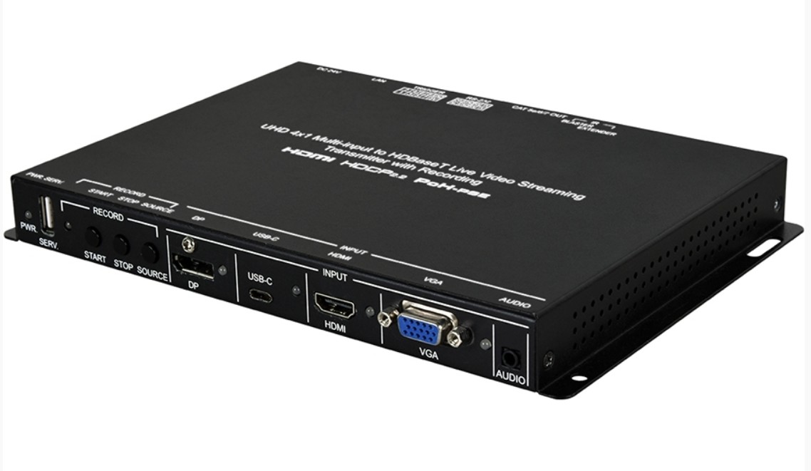 

Кодер Cypress CDPS-P313RTX и передатчик в сеть HDBaseT и Ethernet H.264 сигналов DisplayPort, HDMI, USB-C, VGA, запись на USB-накопитель, CDPS-P313RTX