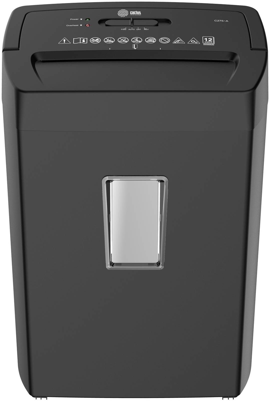 

Уничтожитель бумаг Cactus CS-SH-12-21-5X20 (секр.P-4) перекрестный 12лист. 21лтр. скрепки скобы пл.карты, CS-SH-12-21-5X20