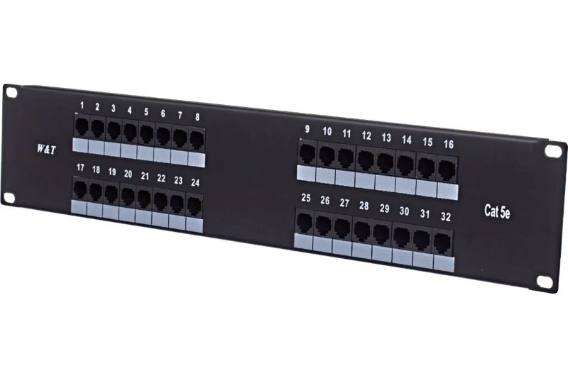 

Патч-панель W&T WT-2064-32P 19", 32 порта RJ-45, 5e, WT-2064-32P