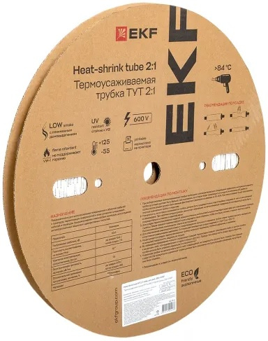 Изображение товара Термоусаживаемая трубка EKF tut-2-w