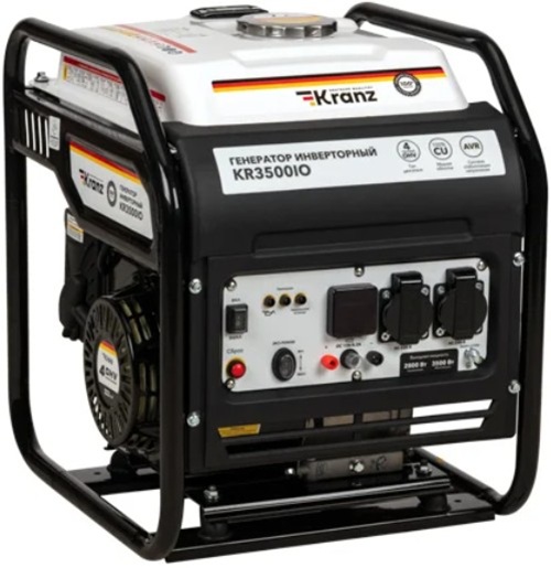 

Генератор инверторный KRANZ KR3500IO KR-16-1143 3,5кВт, 230В, 7л, открытый корпус, ручной старт, KR3500IO