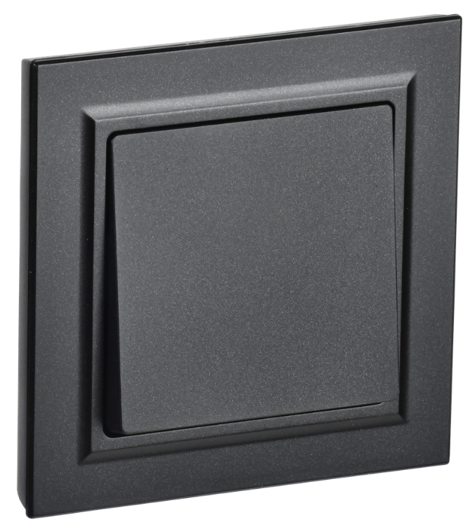 

Выключатель одноклавишный в сборе IEK BR-V10-0-10-K02-F BRITE 10А ВСР10-1-0-БрЧ Черный, BR-V10-0-10-K02-F